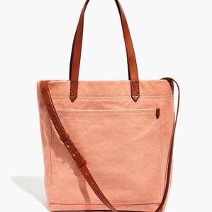 Canvas medium transport tote (antique coral)